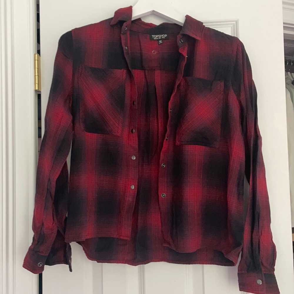 Top shop plaid shirt